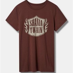 Torrid Shania Twain NWOT Brown Classic Fit Short Sleeve Crewneck T-Shirt 2X
